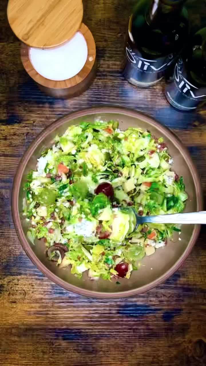 Shaved Brussel Sprout Salad with Crispy Pancetta