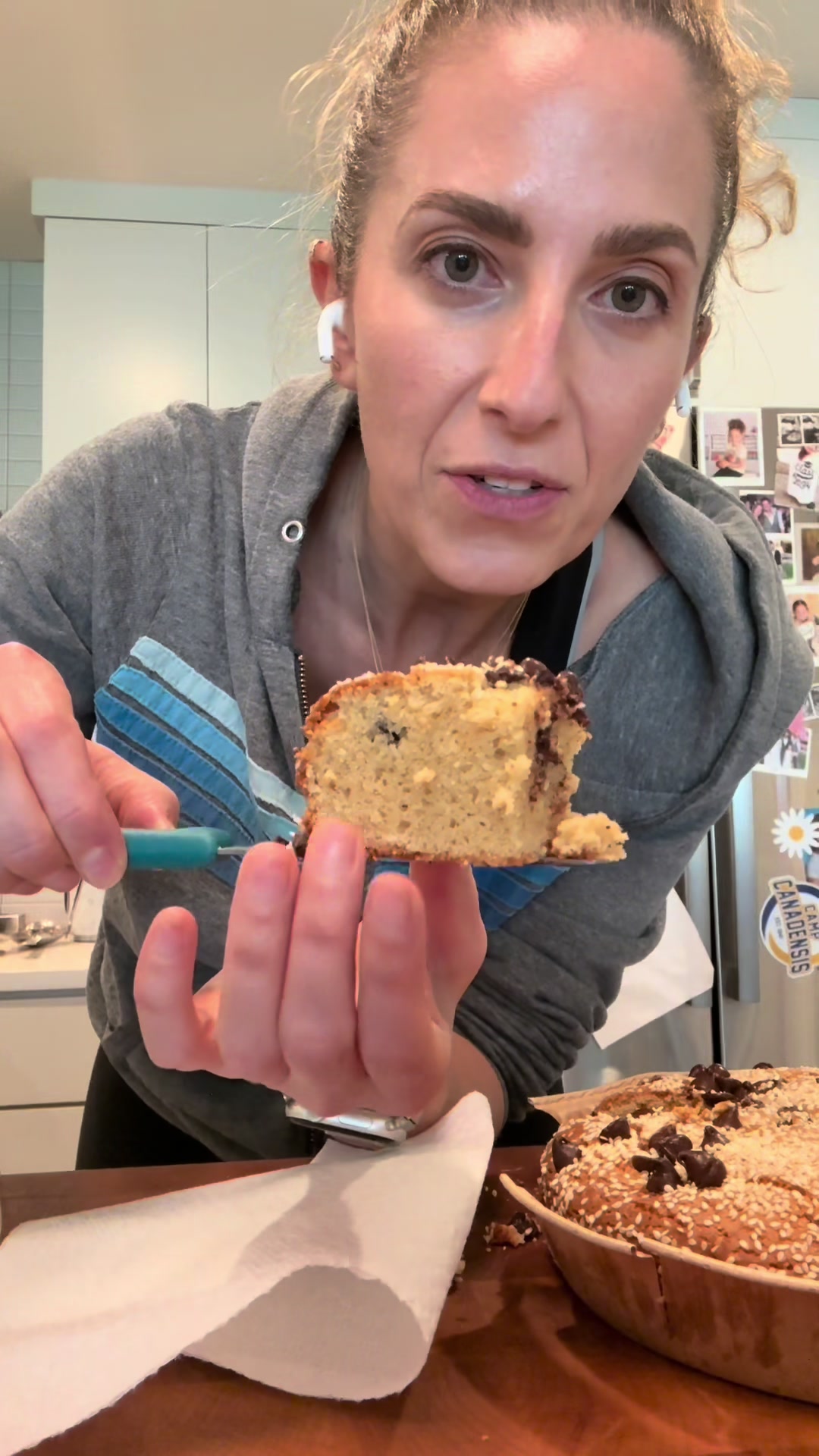 Tahini and Chocolate Chunk Cake