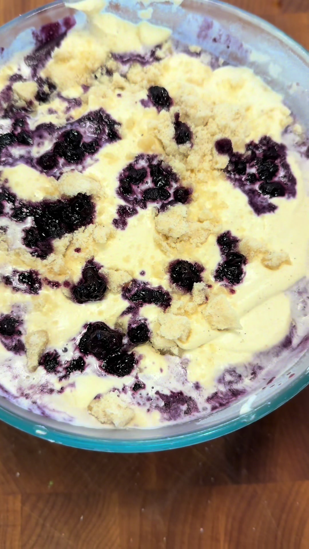 Blueberry Ice Cream with Crumble