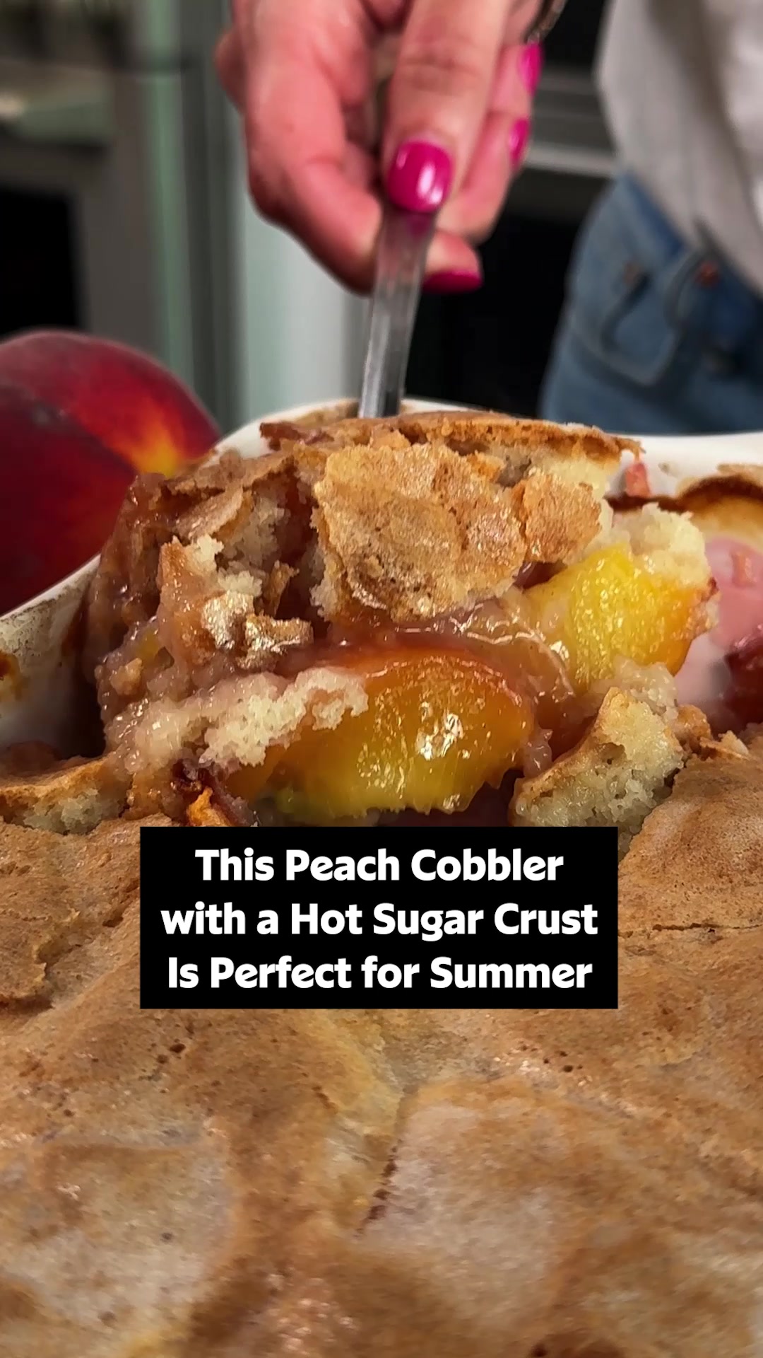 Peach Cobbler with Hot Sugar Crust
