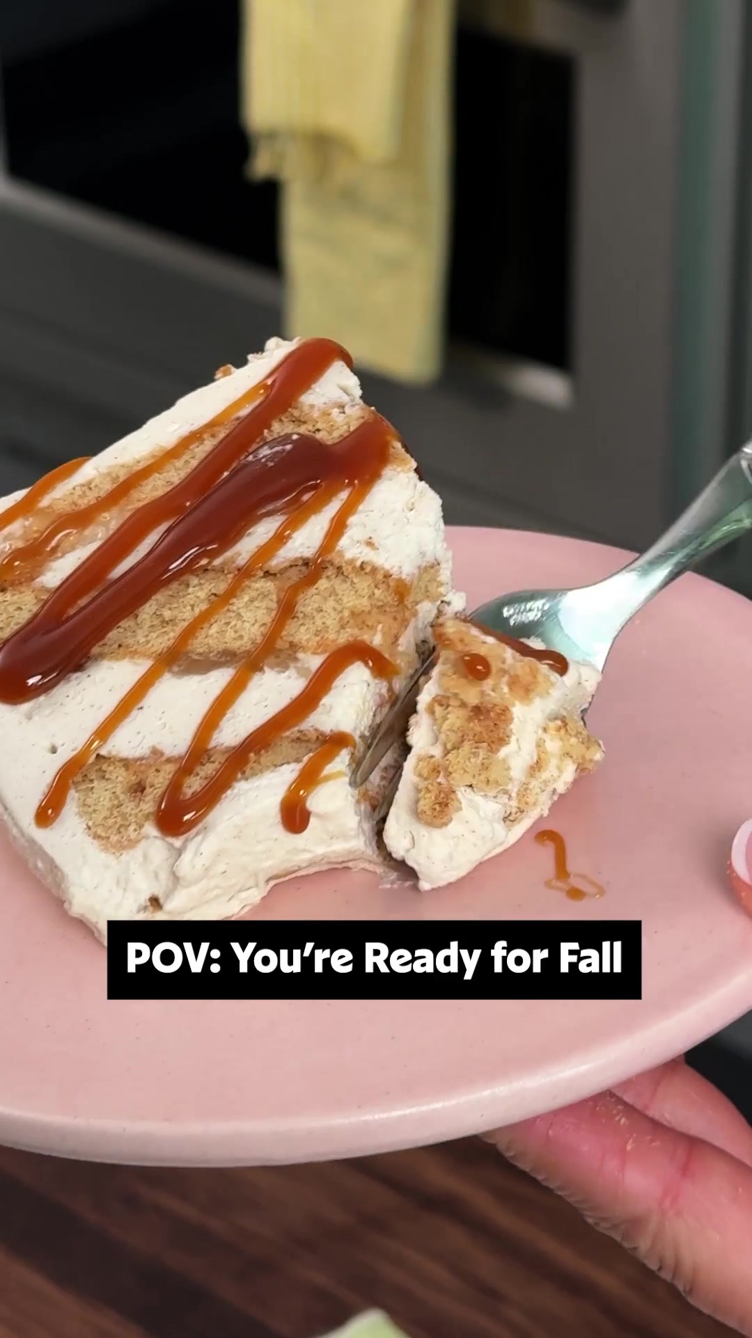 Magic Caramel Apple Fridge Cake