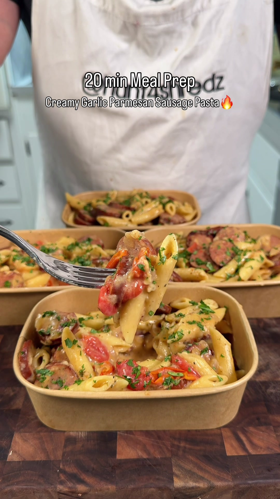 Creamy Garlic Parmesan Sausage Pasta
