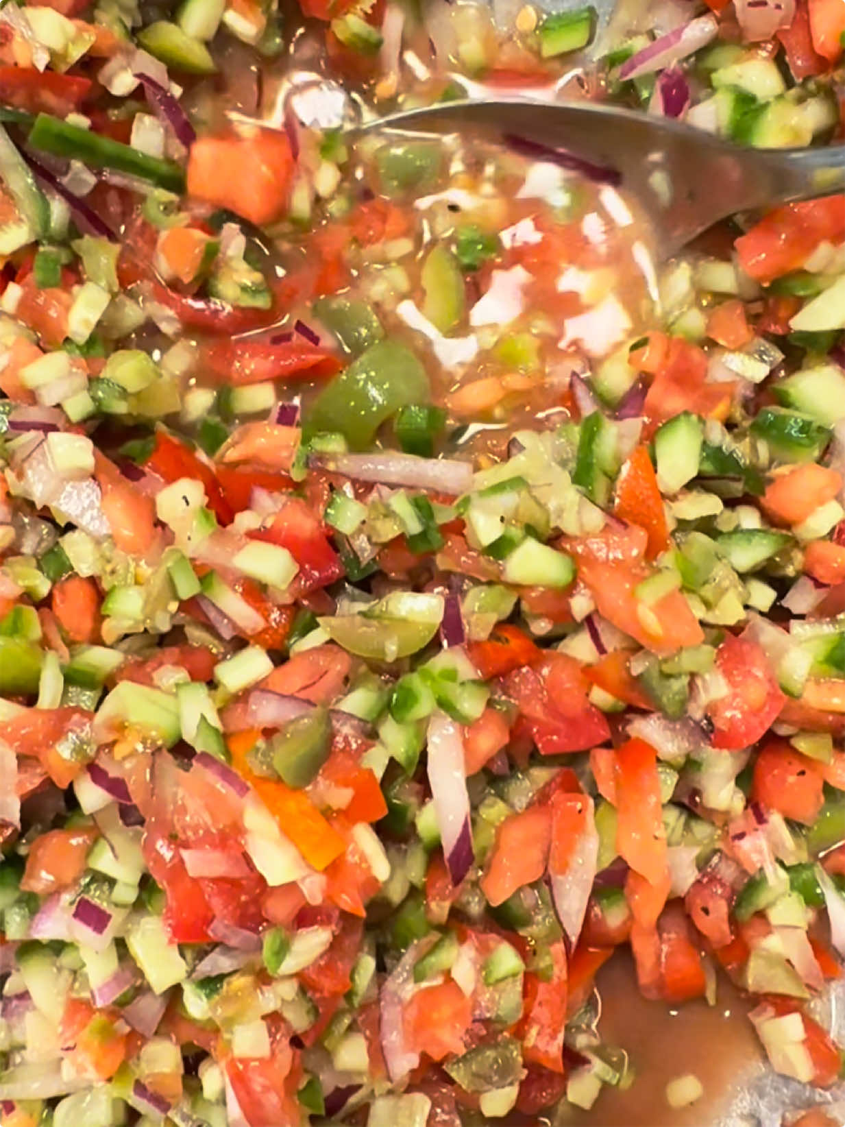 Chopped Cucumber and Tomato Salad