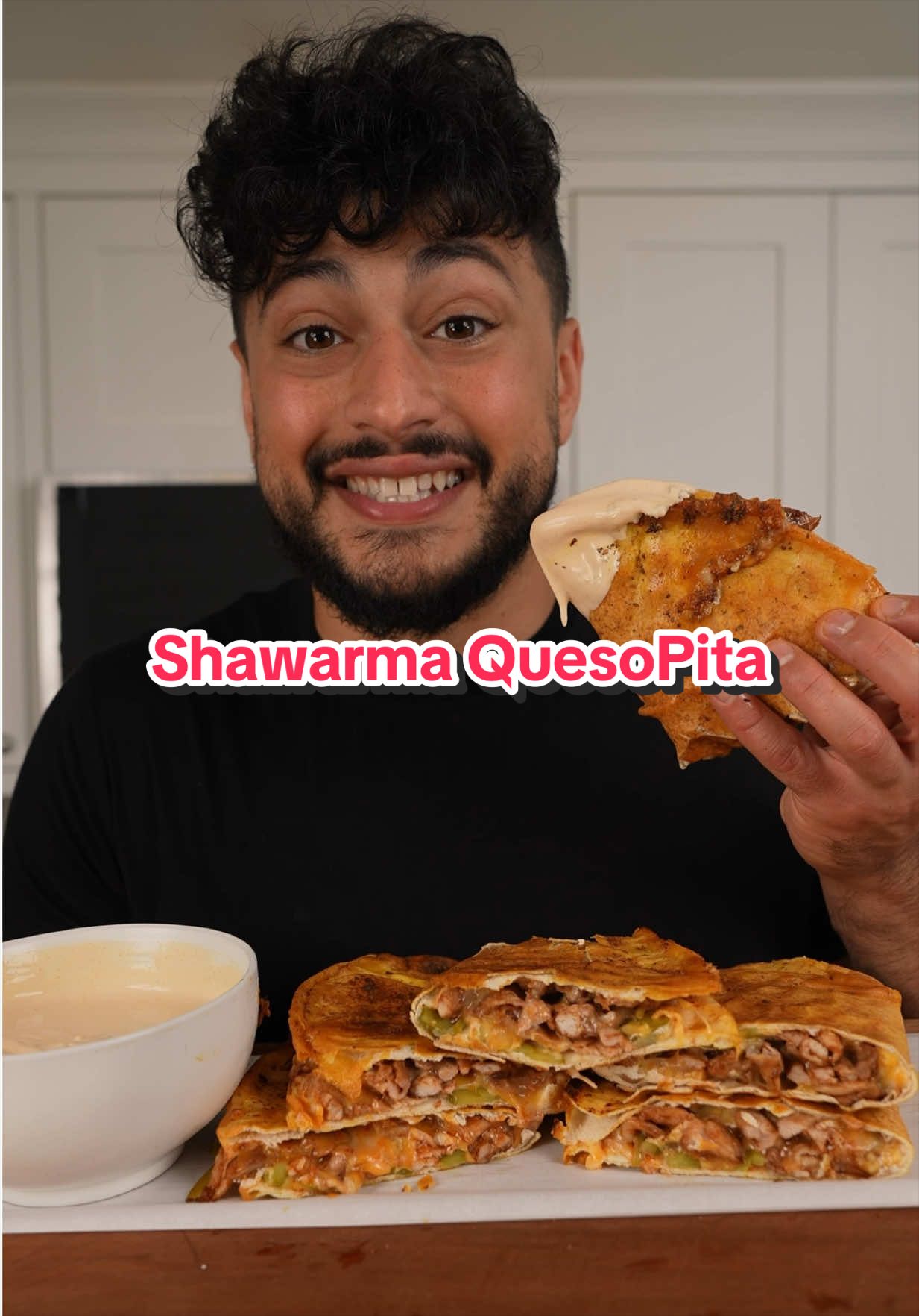 Chicken Shawarma Queso Pita