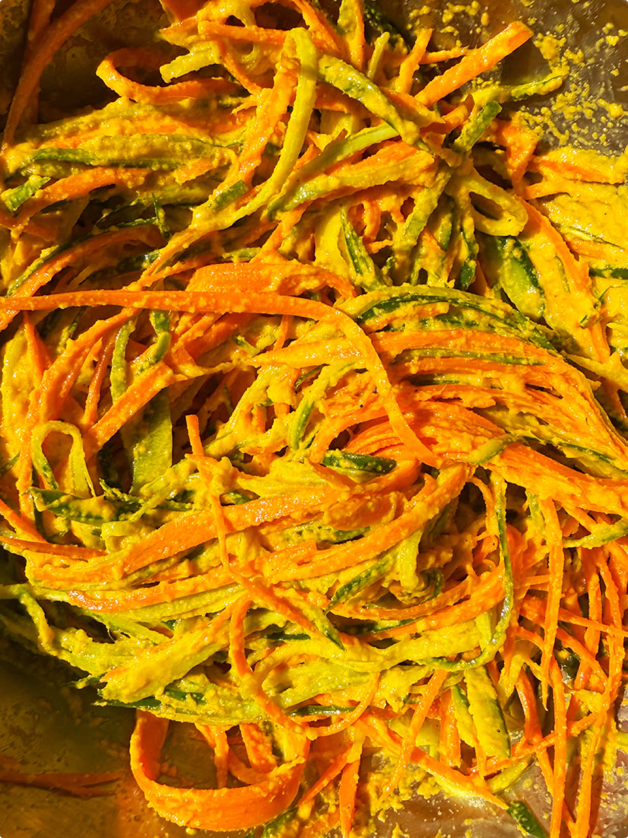 Carrot and Cucumber Salad with Miso Dressing