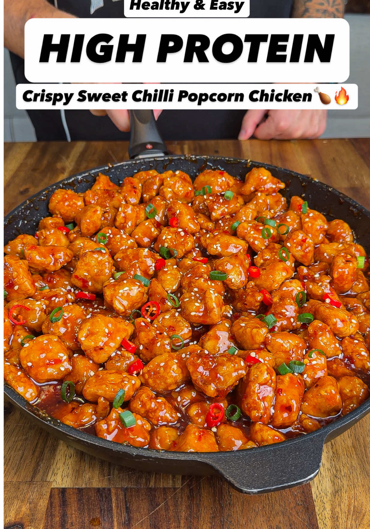High Protein Crispy Sweet Chilli Popcorn Chicken