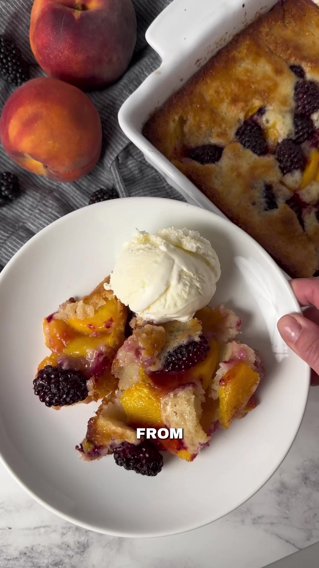 Peach Blackberry Cobbler