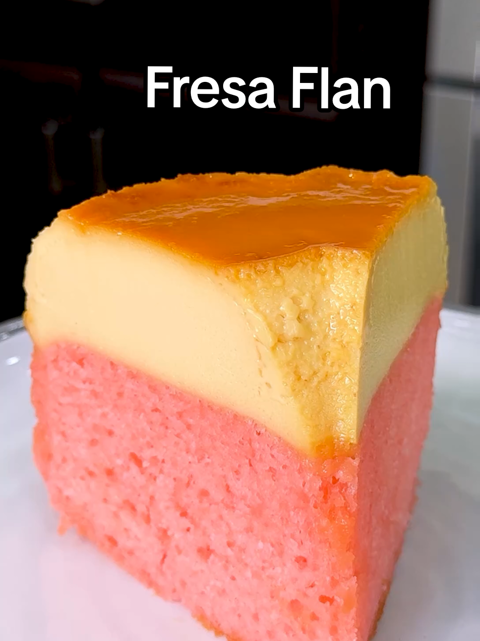Fresaflan Flan Cake Chocoflan de Fresa