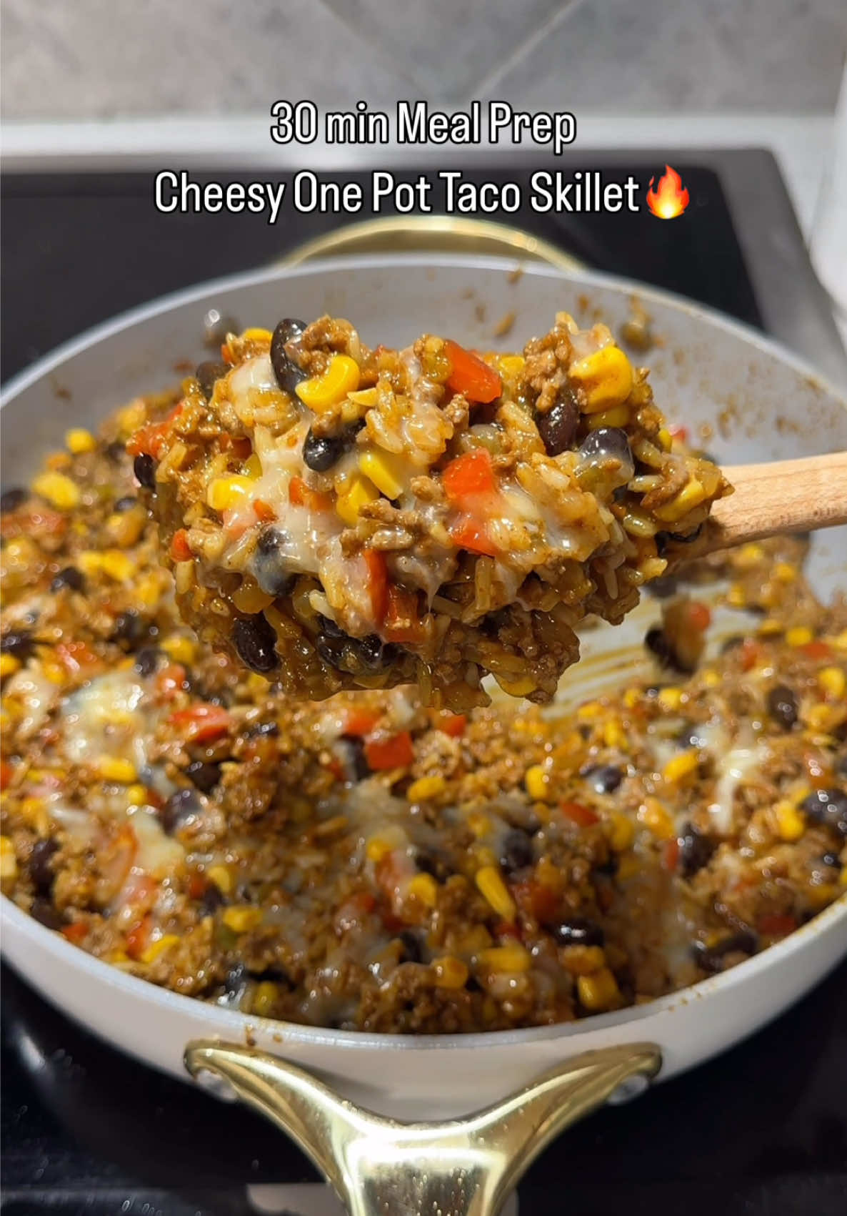 Cheesy One Pot Taco Skillet