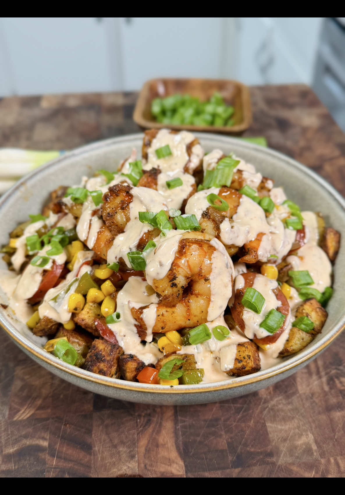 Loaded Cajun Shrimp & Sausage Bowls