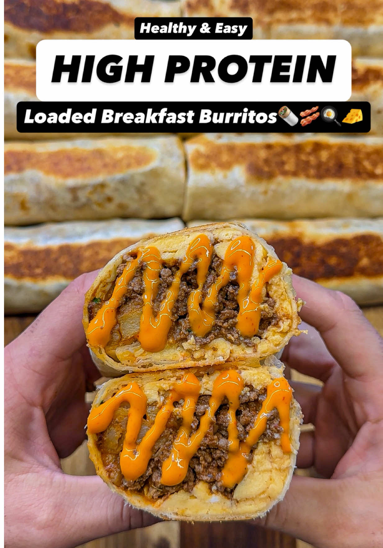 High Protein Loaded Breakfast Burritos