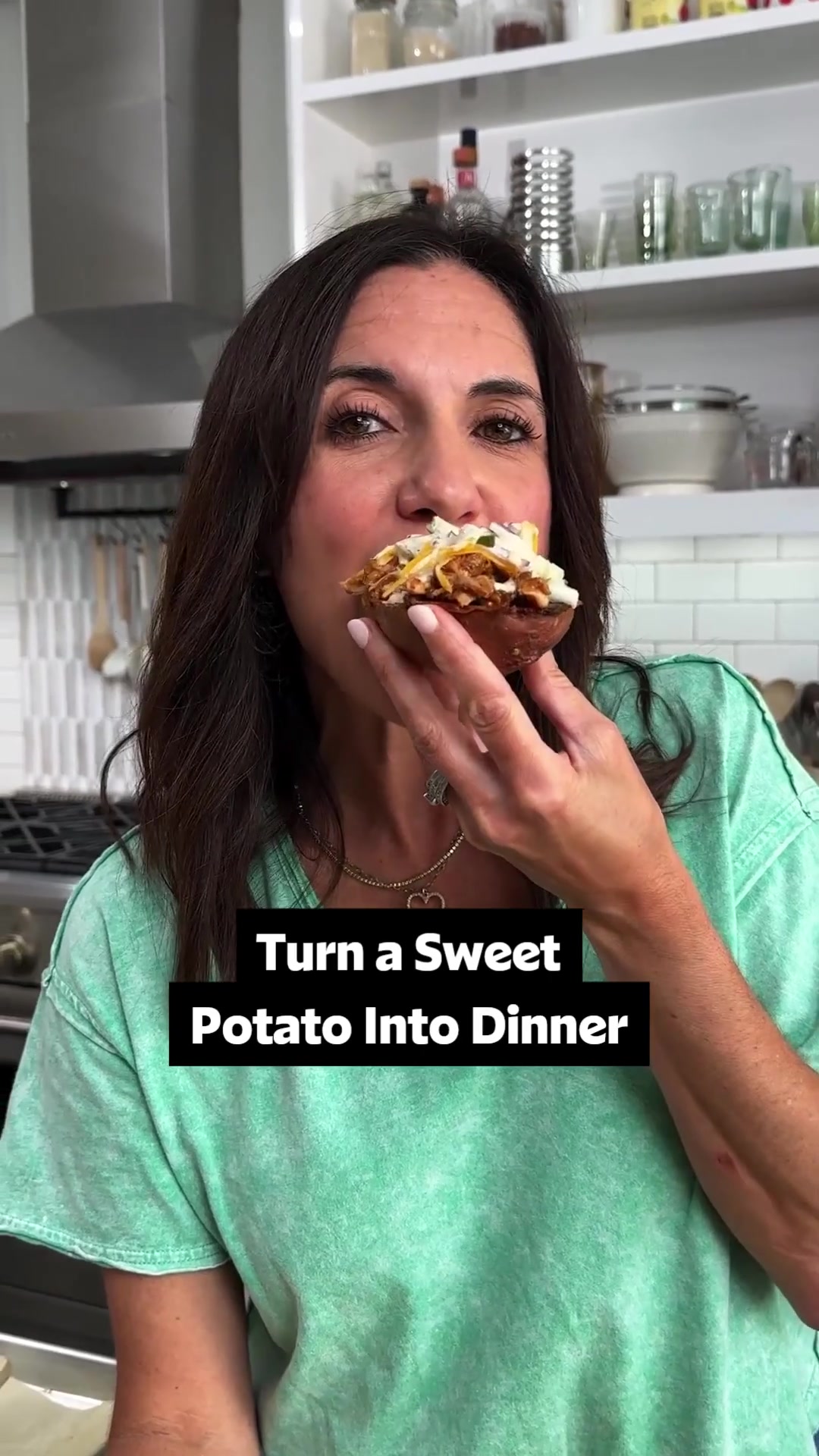 Crispy Baked Sweet Potatoes with BBQ Pork