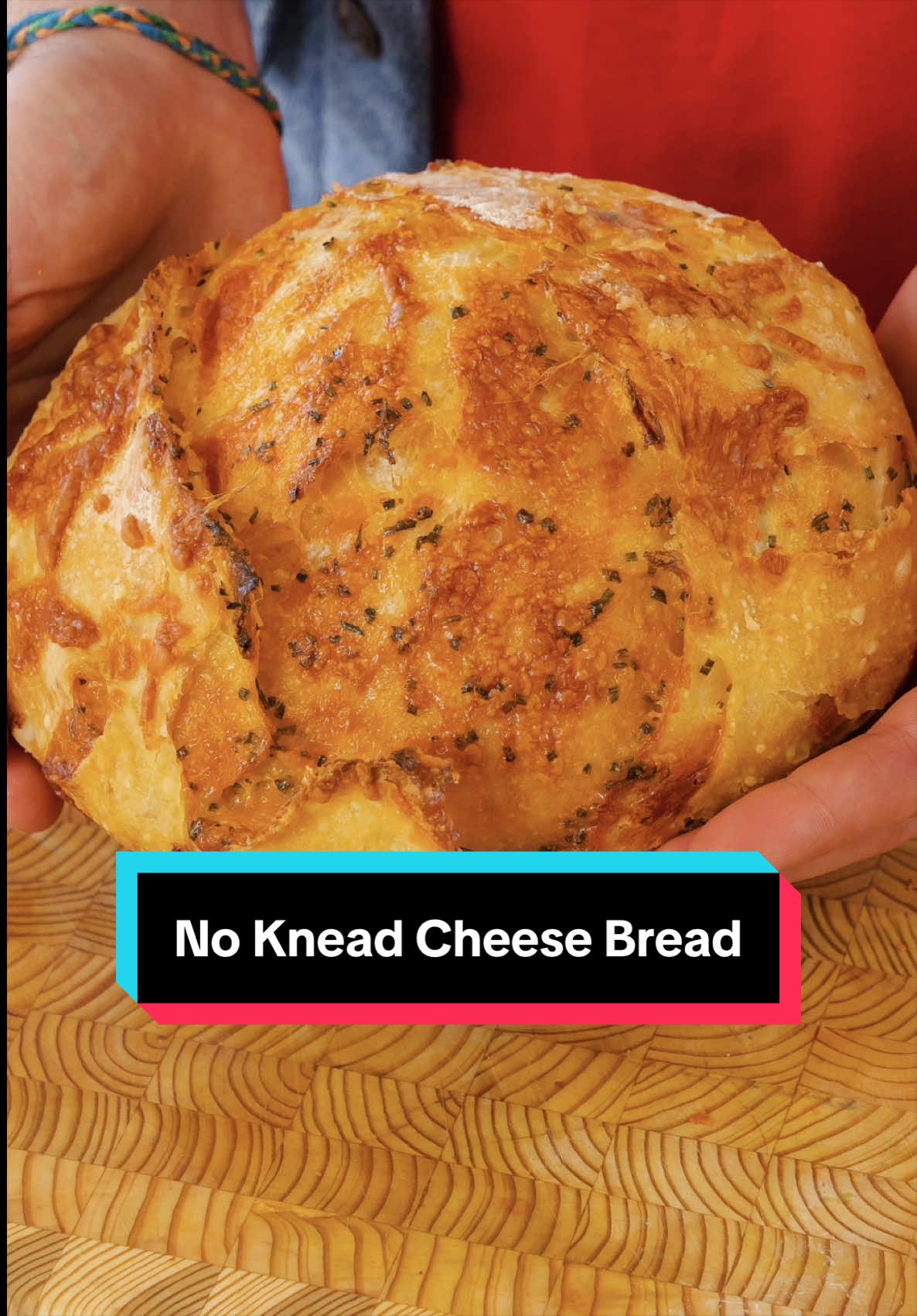 No Knead Cheese and Herb Bread