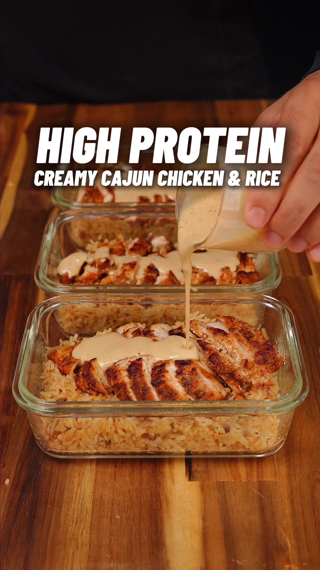 High Protein Creamy Cajun Chicken & Rice