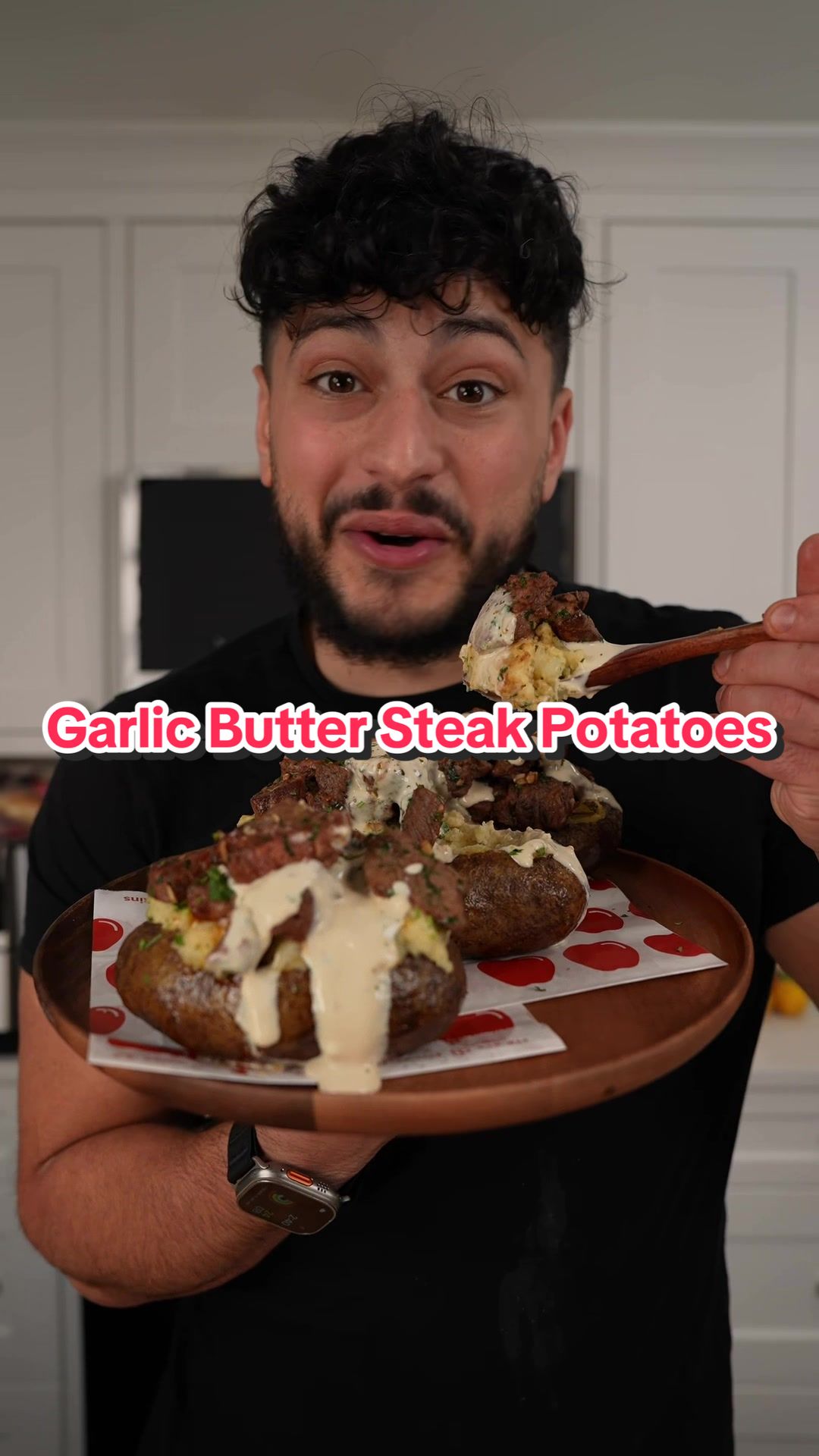 Garlic Butter Steak Loaded Potatoes