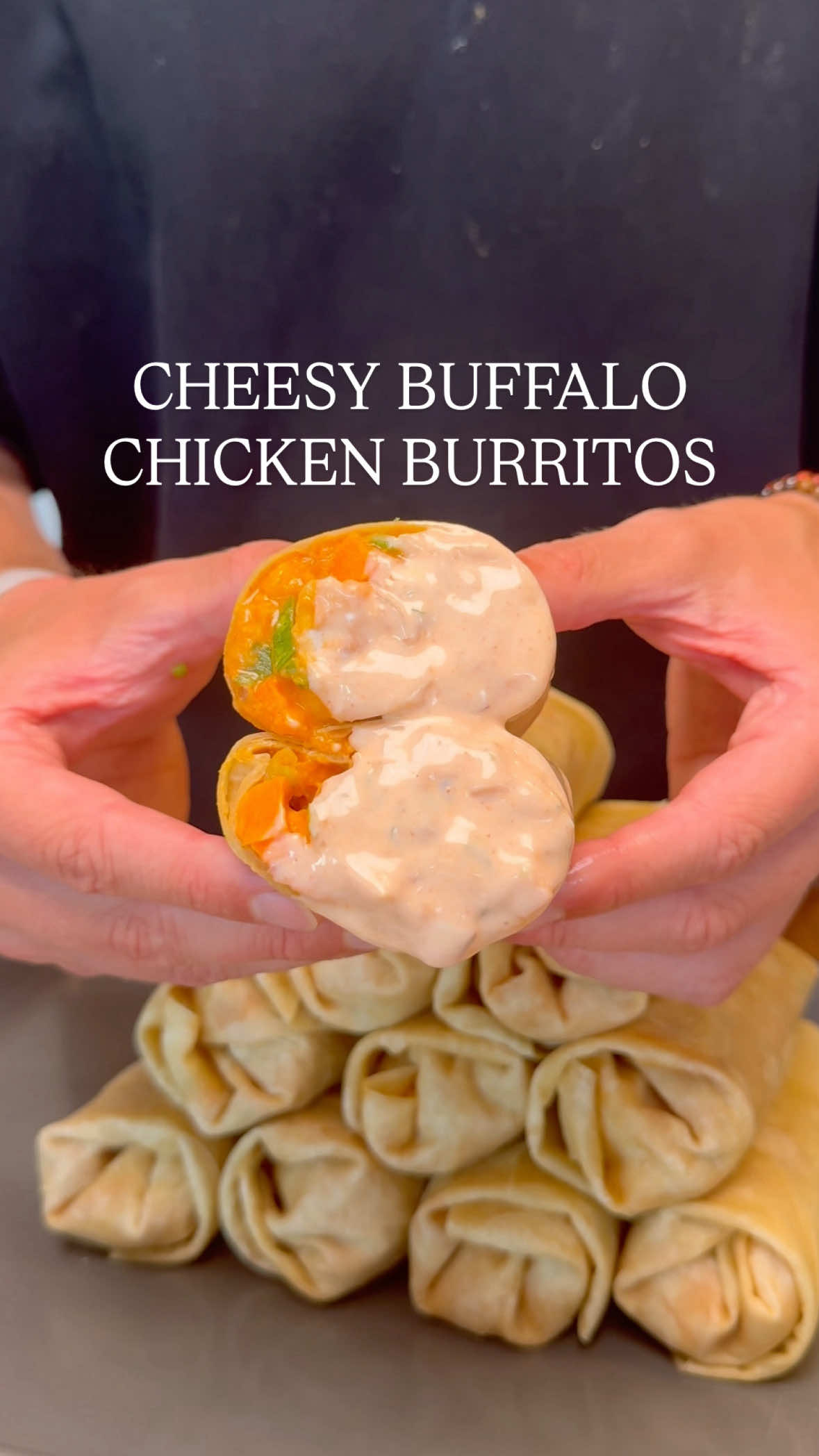 Cheesy Buffalo Chicken Burritos