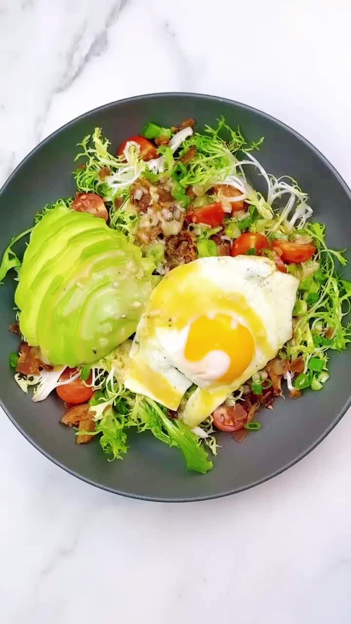 Salad Lyonnaise with Pan Fried Egg