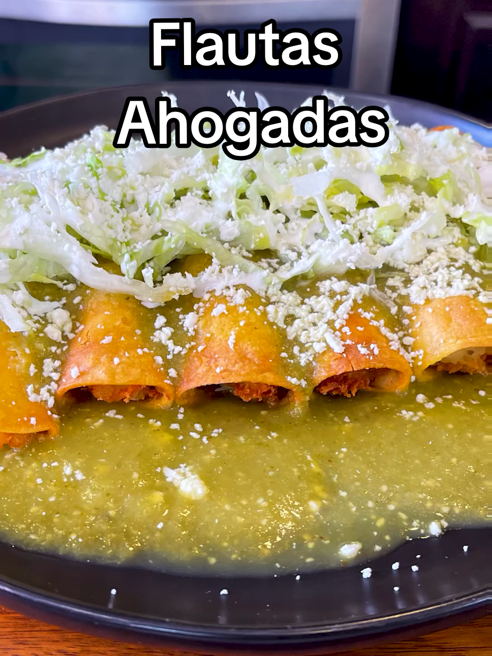 Flautas Ahogadas de Pollo con Papa
