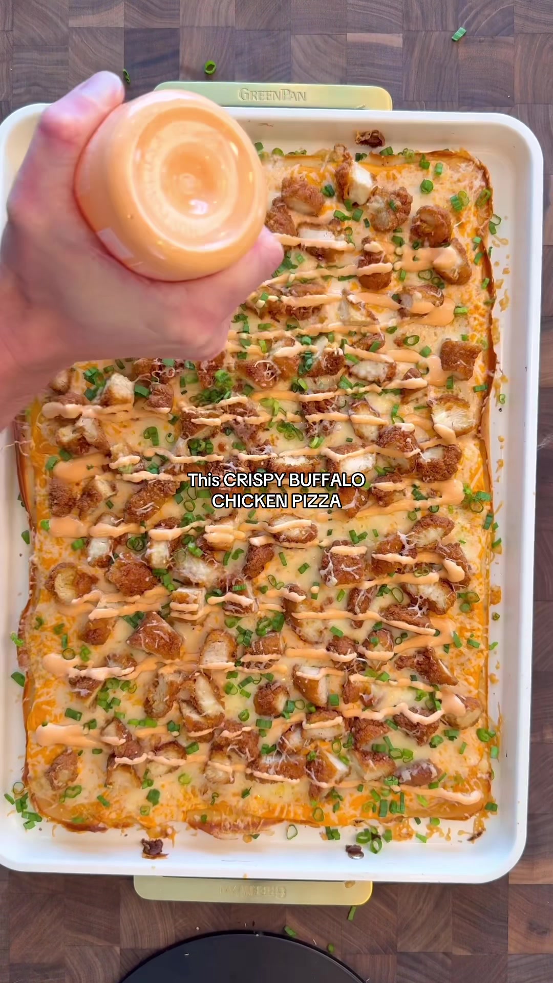 Crispy Buffalo Chicken Pizza