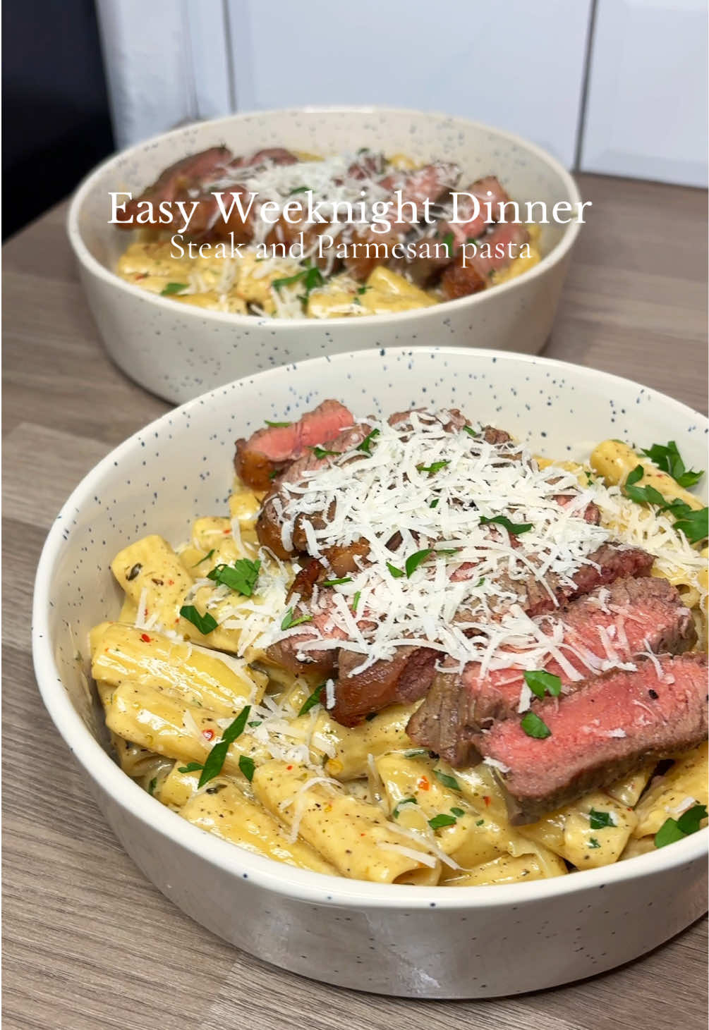 Steak and Parmesan Pasta