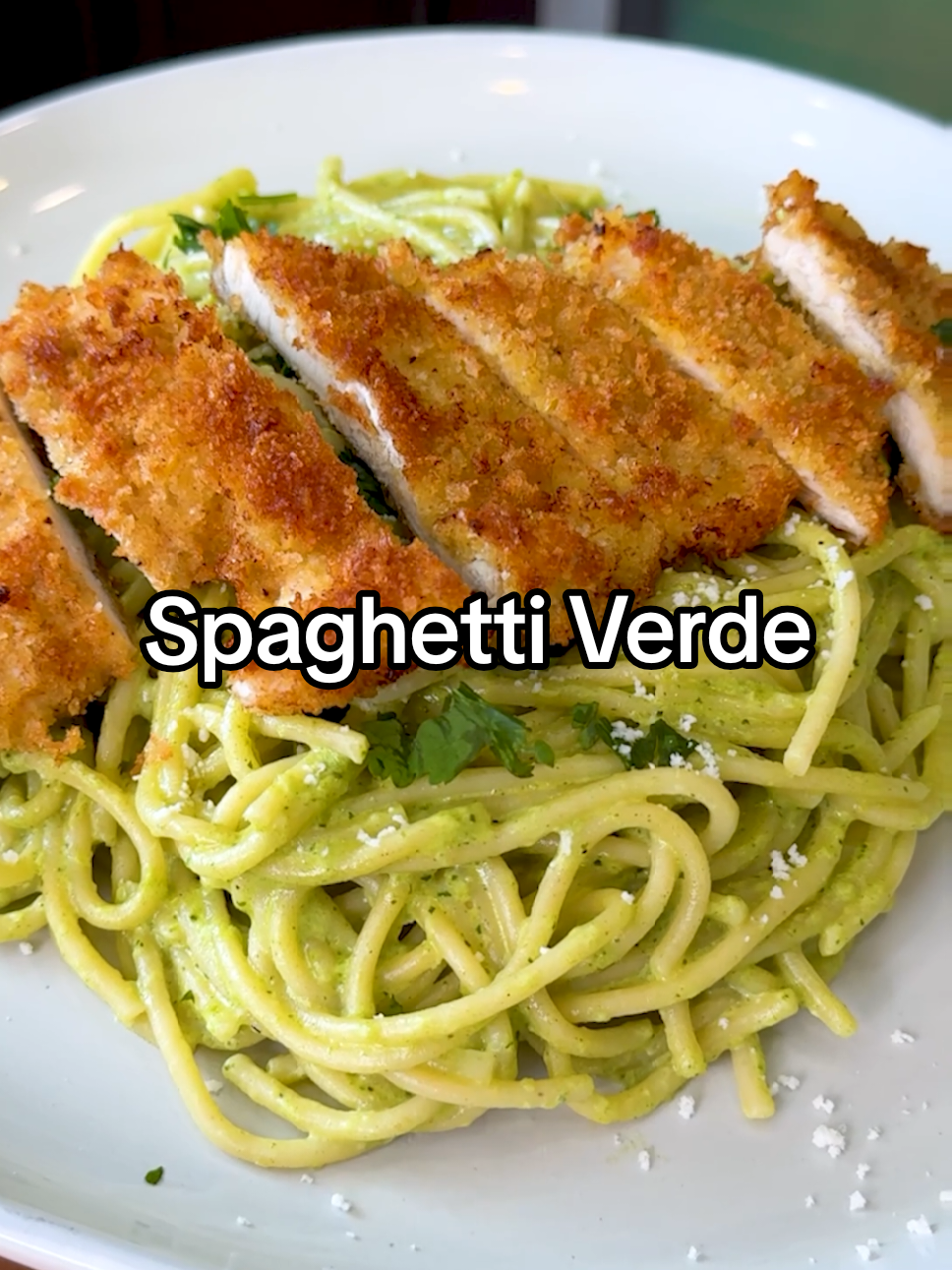 Creamy Spaghetti Verde Poblano