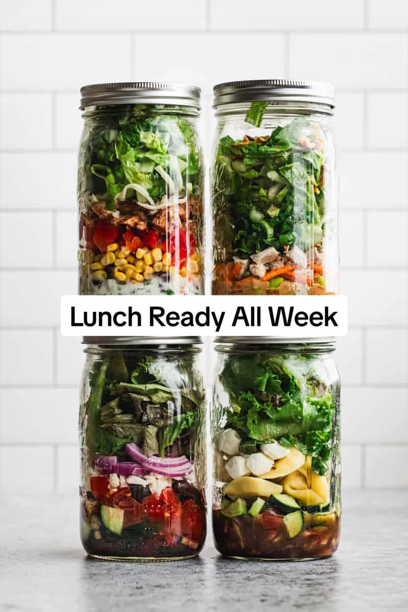 BBQ Chicken Mason Jar Salad