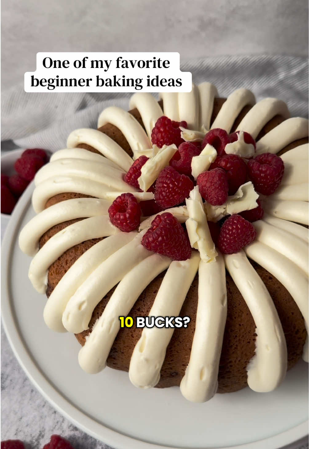 White Chocolate Raspberry Nothing Bundt Cake Copycat