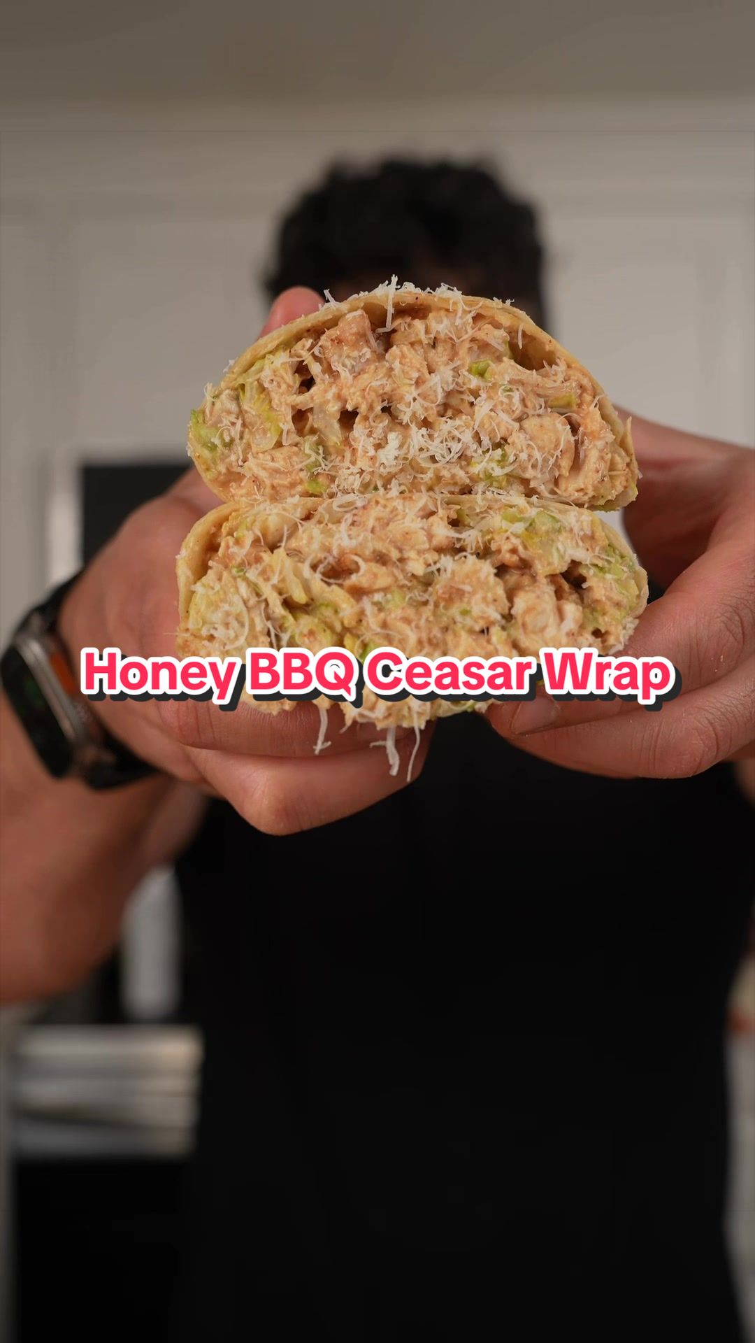 Easy Honey BBQ Chicken Caesar Wrap