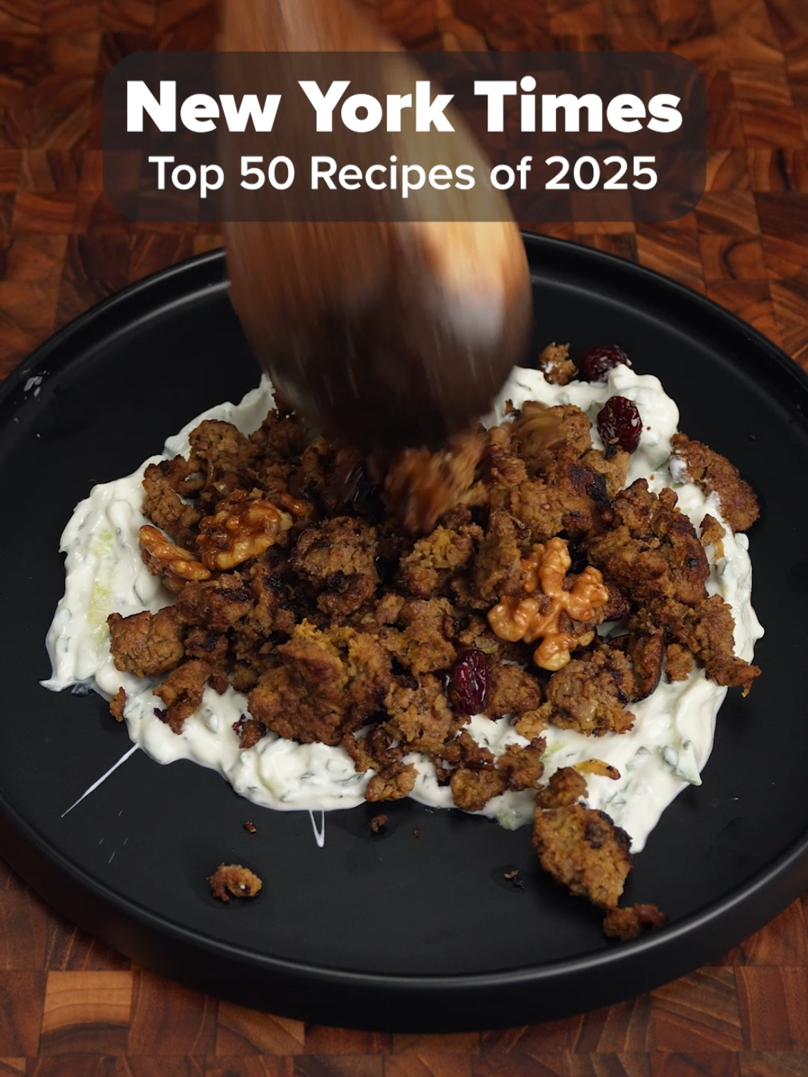 Smashed Beef Kabob with Cucumber Yogurt
