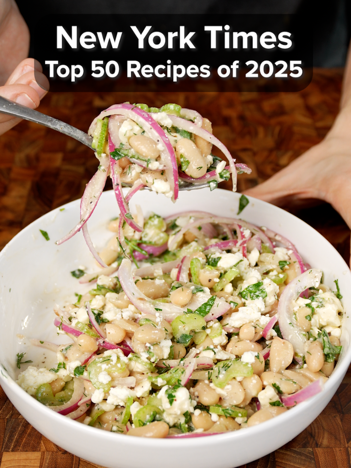 White Bean, Feta, and Quick Pickled Celery Salad